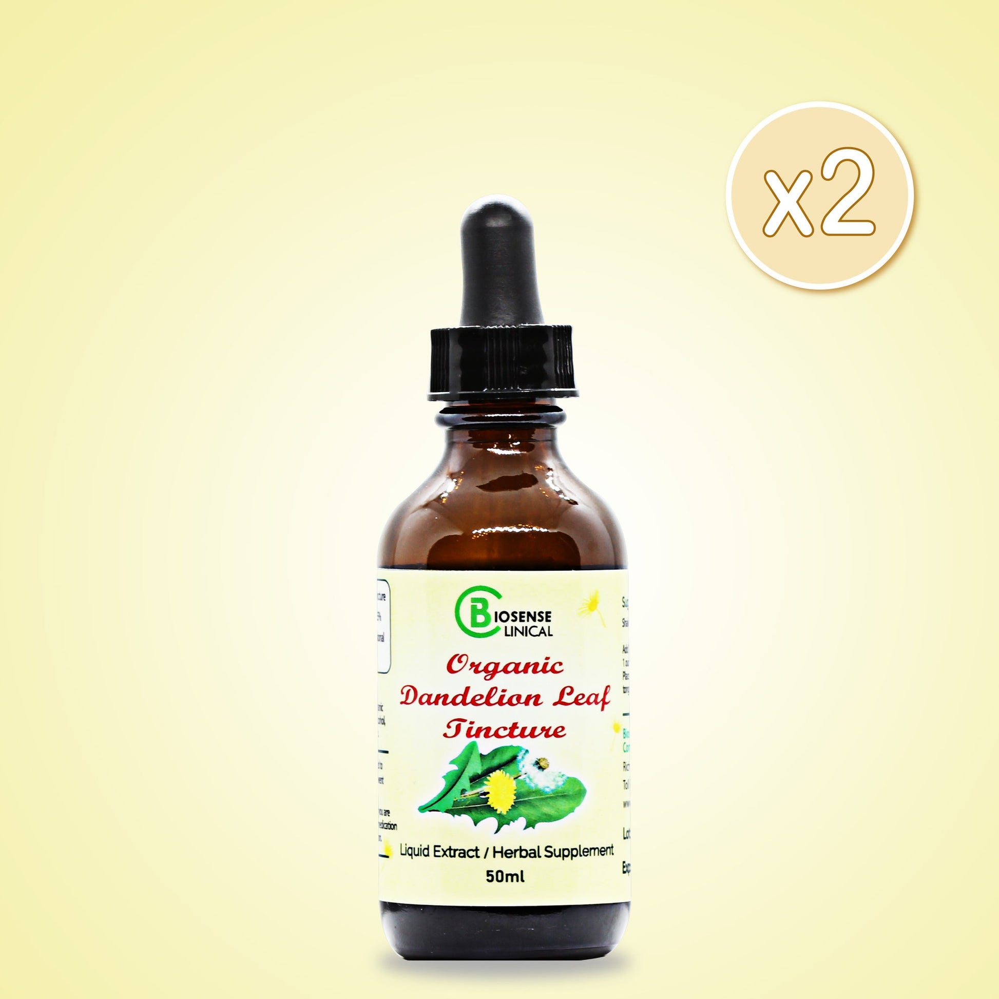 Organic Dandelion Leaf Tincture 50ml - biosenseclinic.com