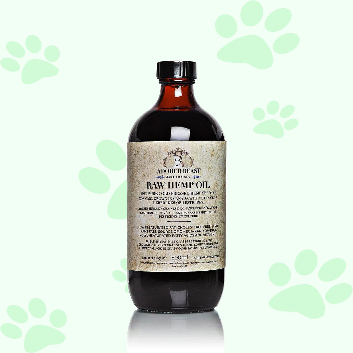 Adored Beast Raw Hemp Oil 500 ml - biosenseclinic.com