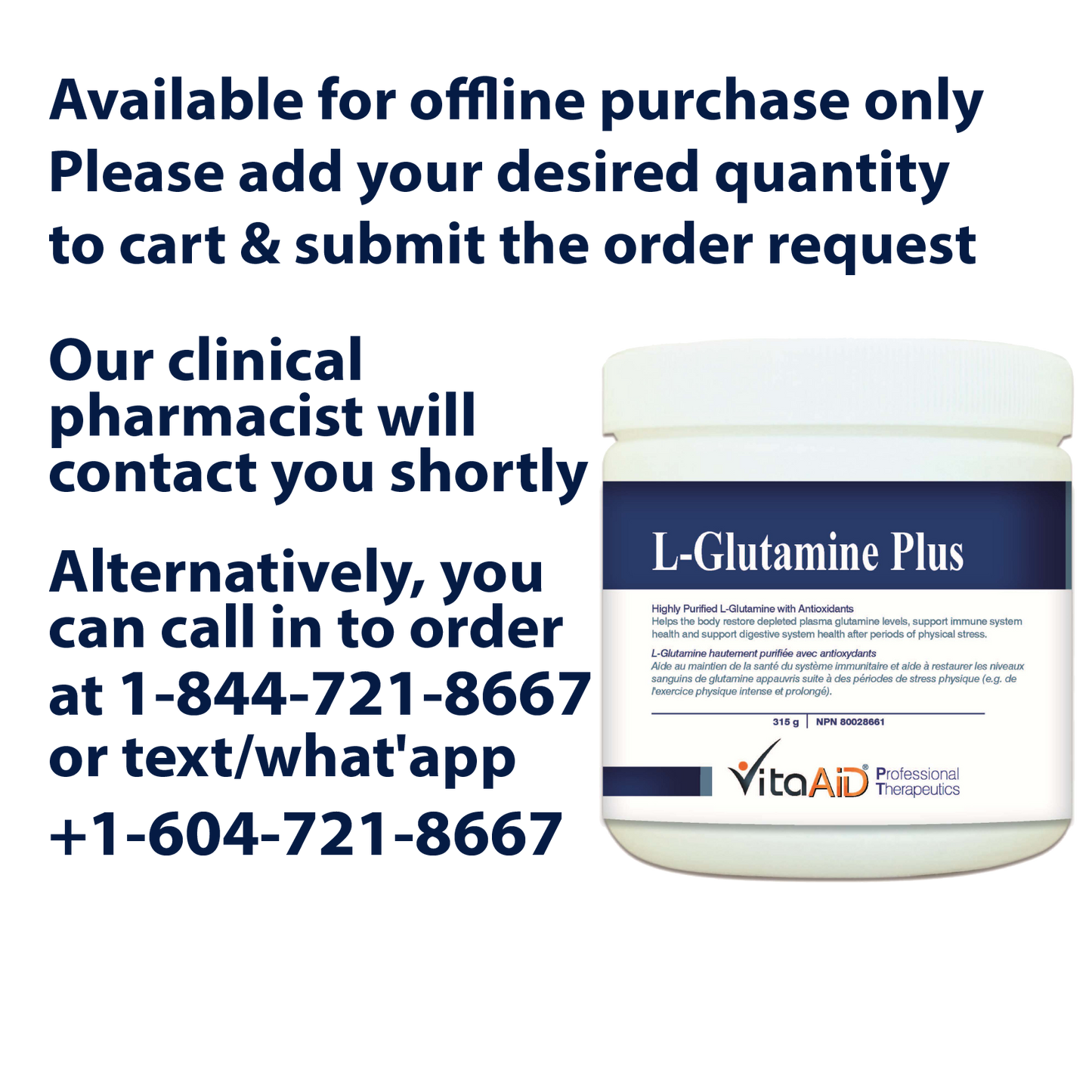 VitaAid L-Glutamine Plus - Biosense Clinic