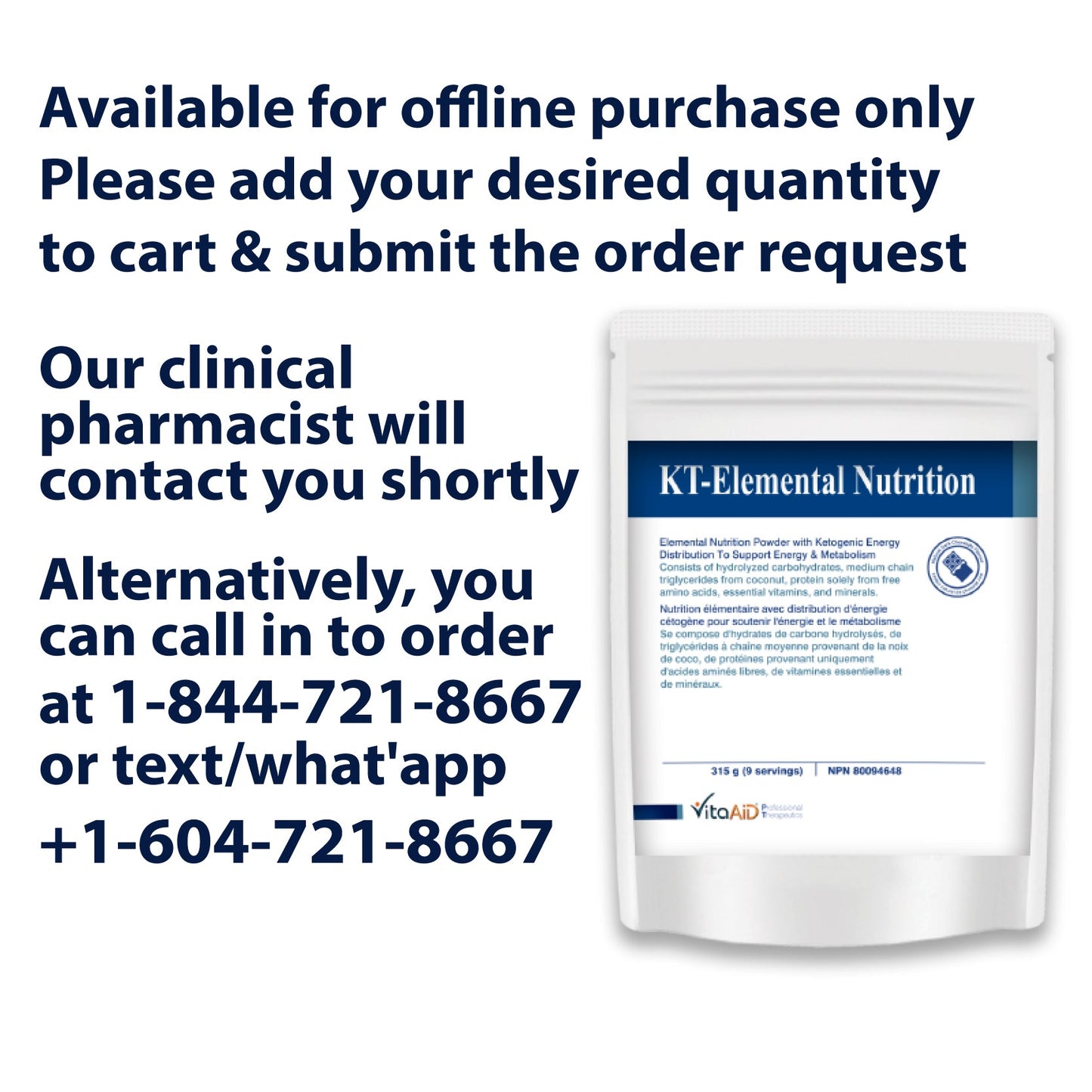 VitaAid KT-Elemental Nutrition (Chocolate) - biosenseclinic.com