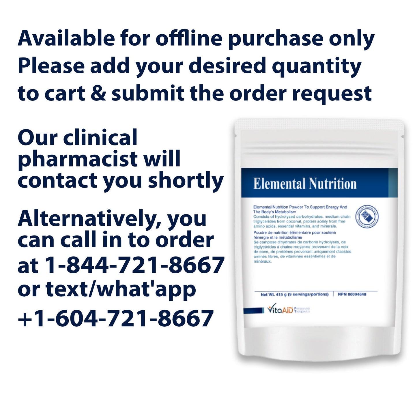 VitaAid Elemental Nutrition (Chocolate) - biosenseclinic.com