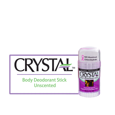 Crystal Body Deodorant Stick - Unscented - Biosense Clinic