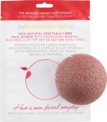 Konjac & Red Clay Facial Sponge Puff - Biosense Clinic