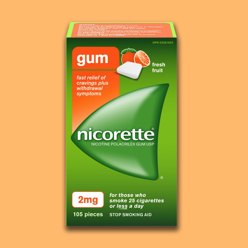 NICORETTE FRUIT FLAVOR GUM 2mg 105pieces