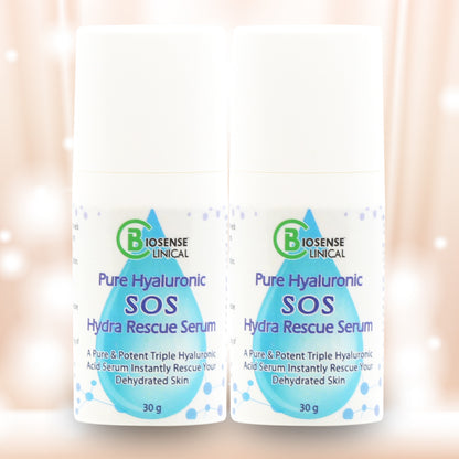 BiosenseClinical Pure Hyaluronic SOS Hydra Rescue Serum 30g x 2 - Biosense Clinic