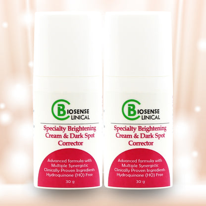 BiosenseClinical Specialty Brightening Cream & Dark Spot Corrector - HQ Free 30g x 2 - Biosense Clinic