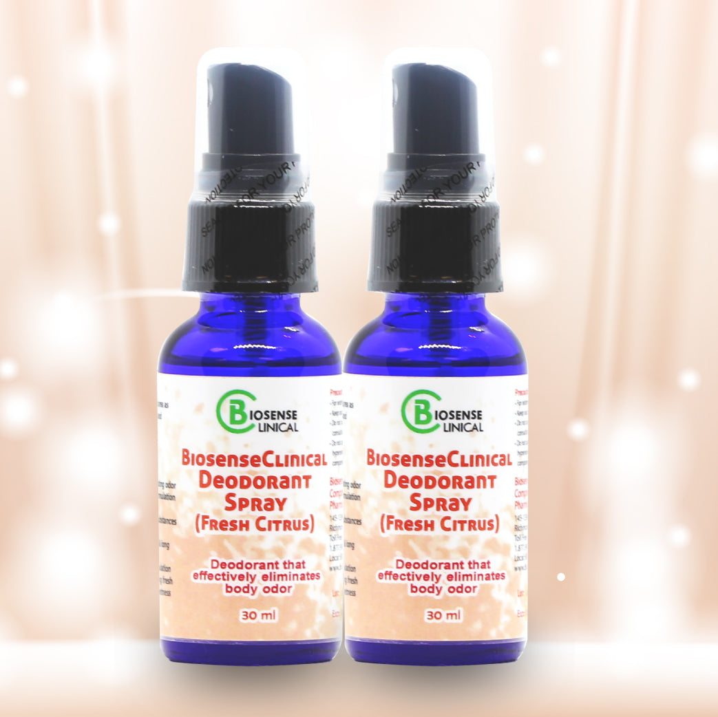 BiosenseClinical Therapeutic Deodorant Spray (Fresh Citrus) 30ml x 2 - Biosense Clinic