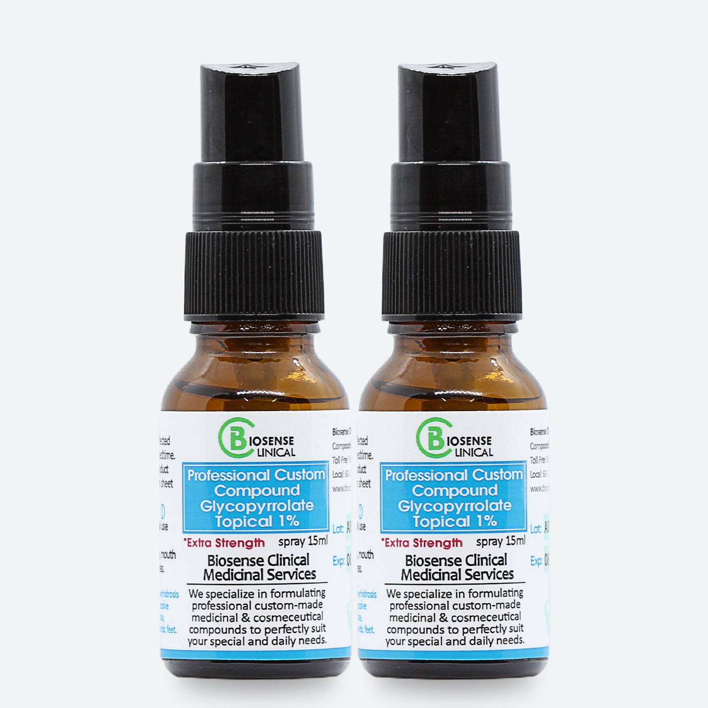 BiosenseClinical Glycopyrrolate Topical spray - 15 ml 1% - Biosense Clinic