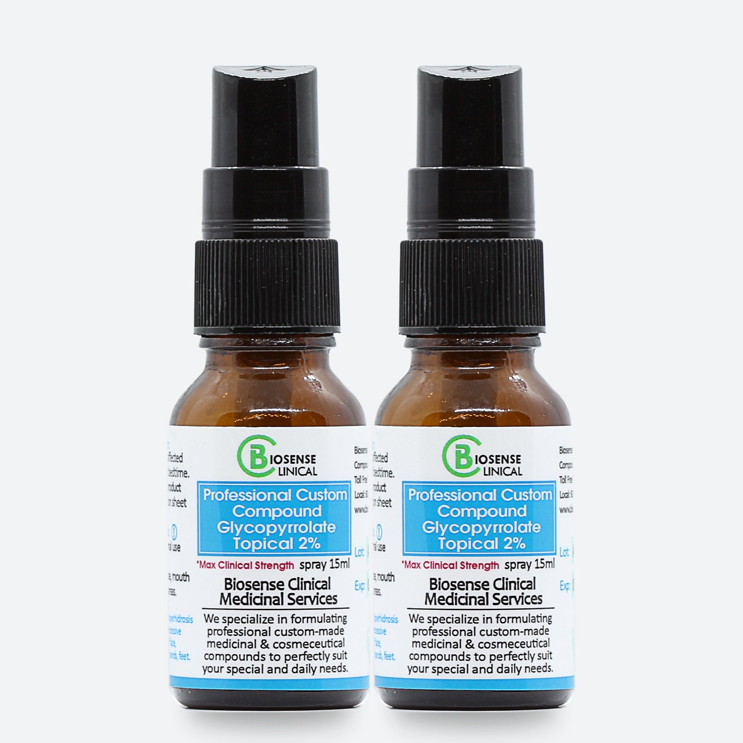 BiosenseClinical Glycopyrrolate Topical spray - 15 ml 2% - Biosense Clinic