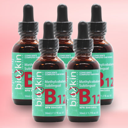 BioZkin Sublingual Vitamin B12 Methylcobalamin 50ml x 5 - Biosense Clinic
